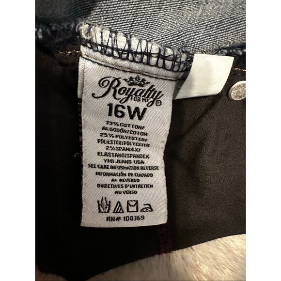 Women’s Royalty For Me Classic Blue Denim Jeans Size 16W - Picture 5 of 5